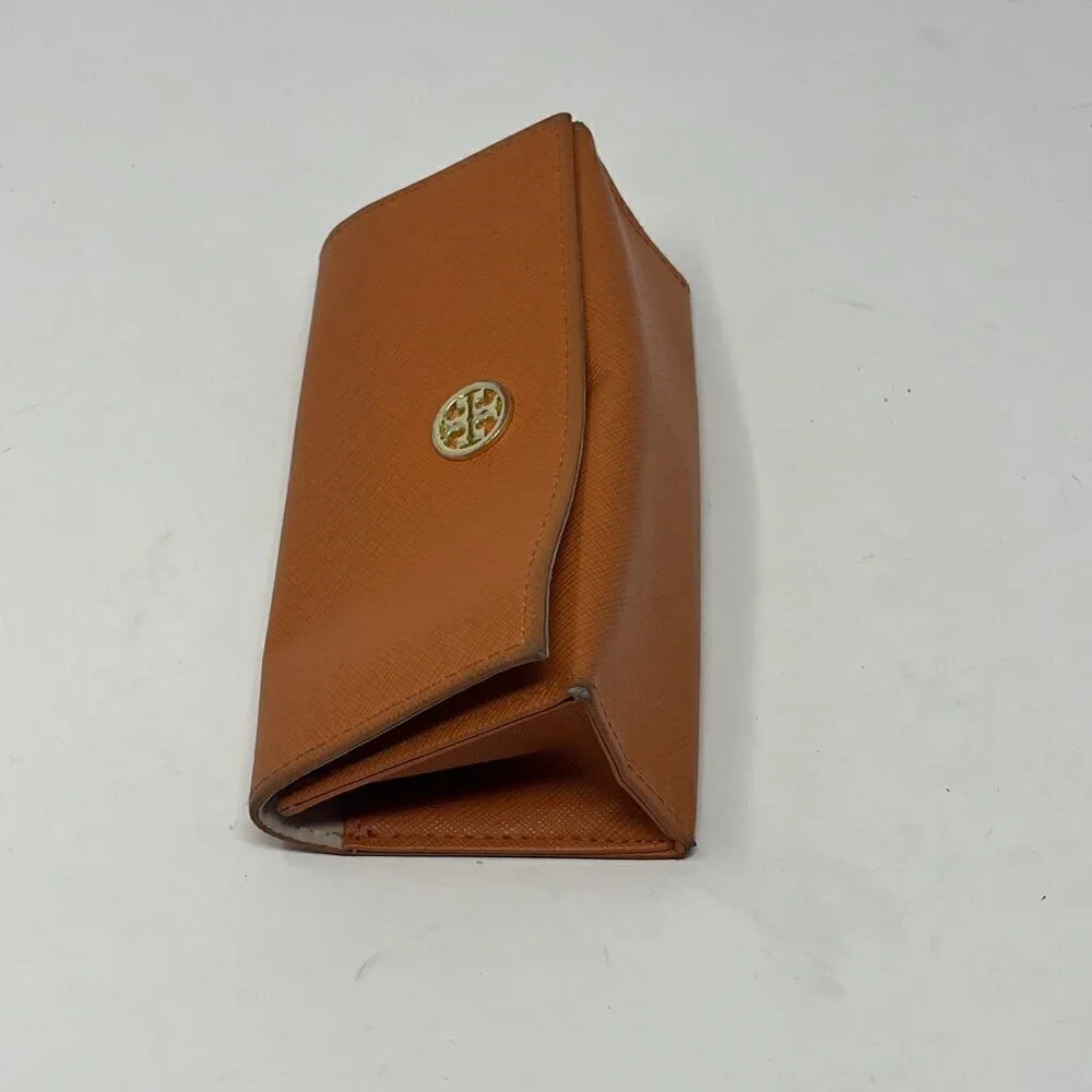 Tory Burch sunglasses glasses case orange soft logo